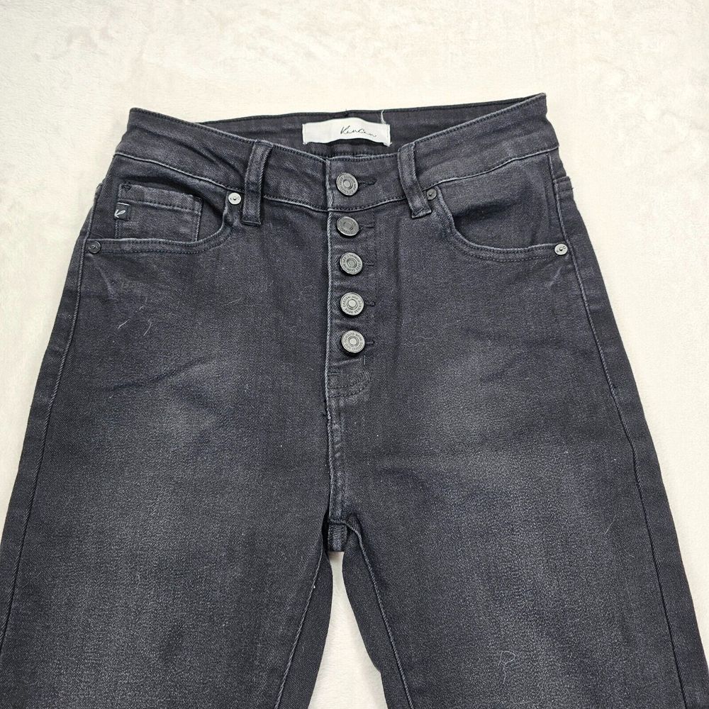 KanCan Lyla High Rise Skinny Jeans Button Fly Black Size 5/26 Style# KC7113DG - Picture 4 of 13
